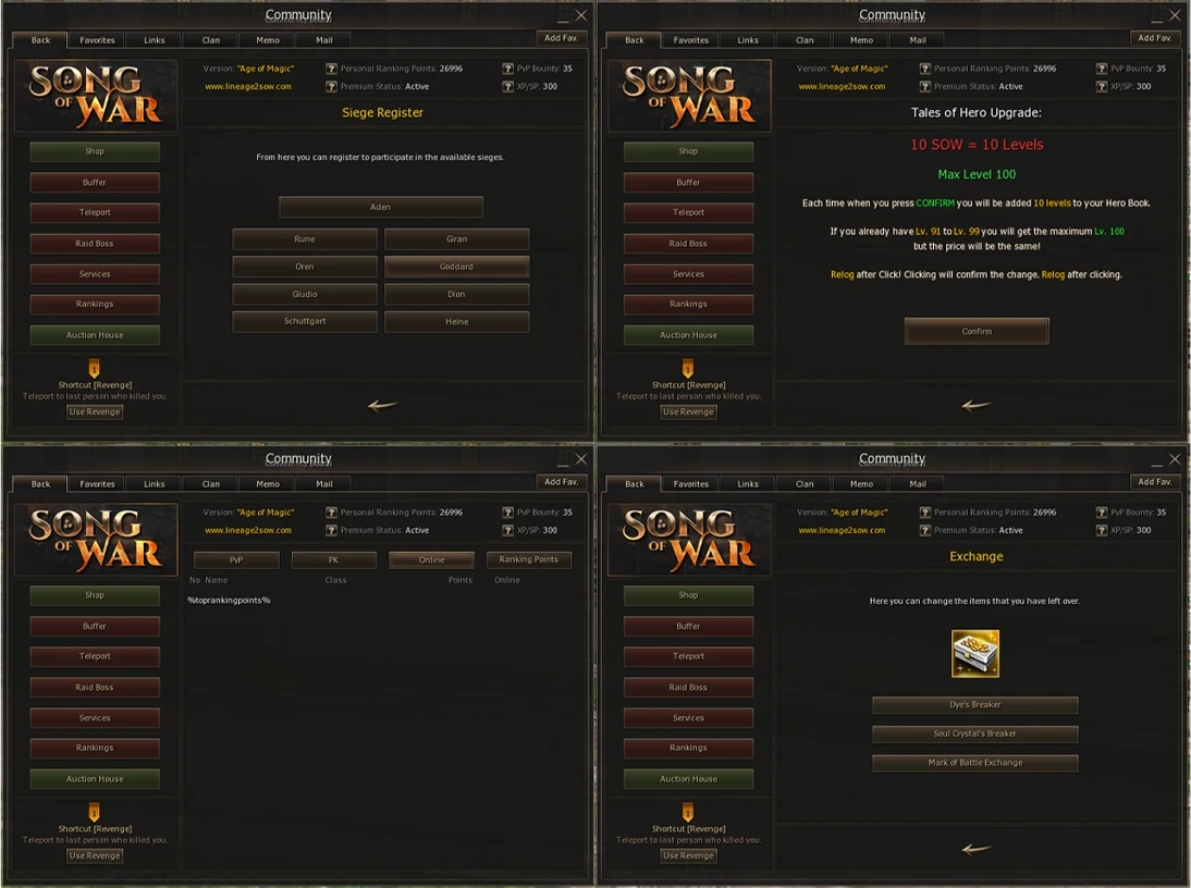 L2 Song Of War