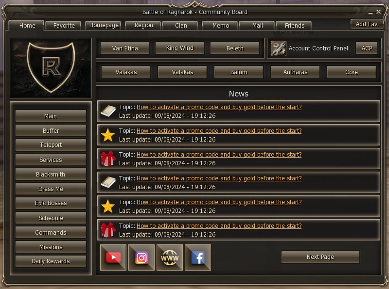 L2 Ragnarok