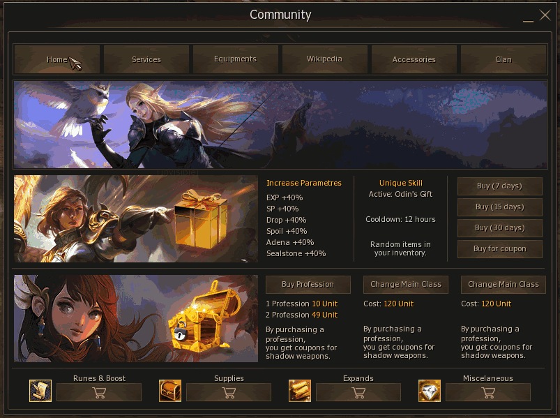 Lineage 2 Age Of Splendor Community Board by Protojah Designs