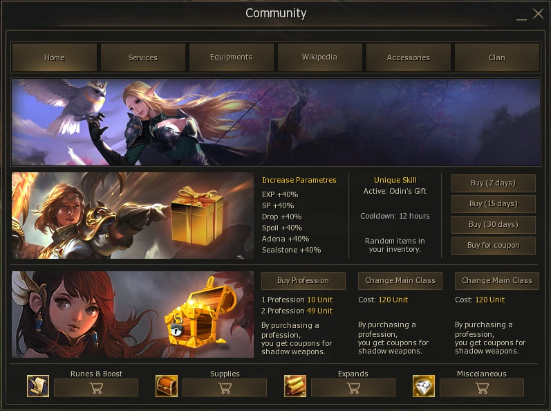 Lineage 2 Age Of Splendor Community Board by Protojah Designs
