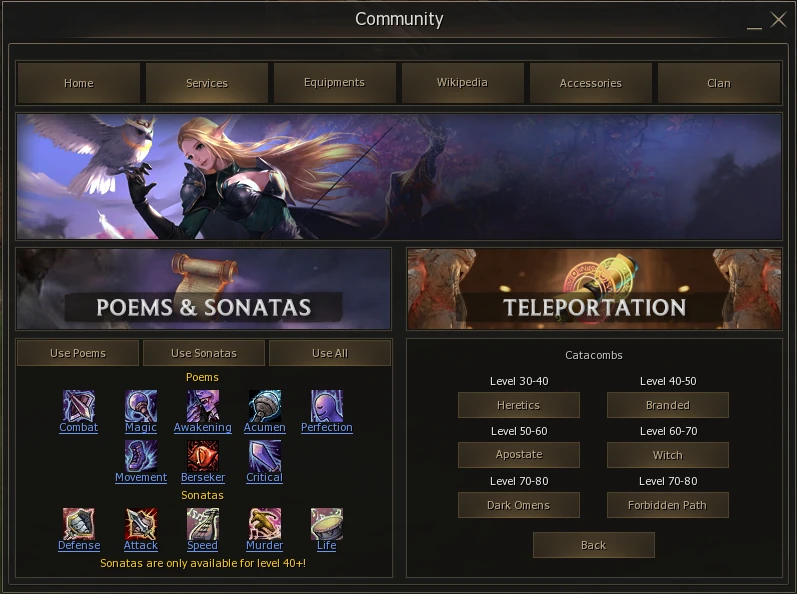 Lineage 2 Age Of Splendor Community Board by Protojah Designs