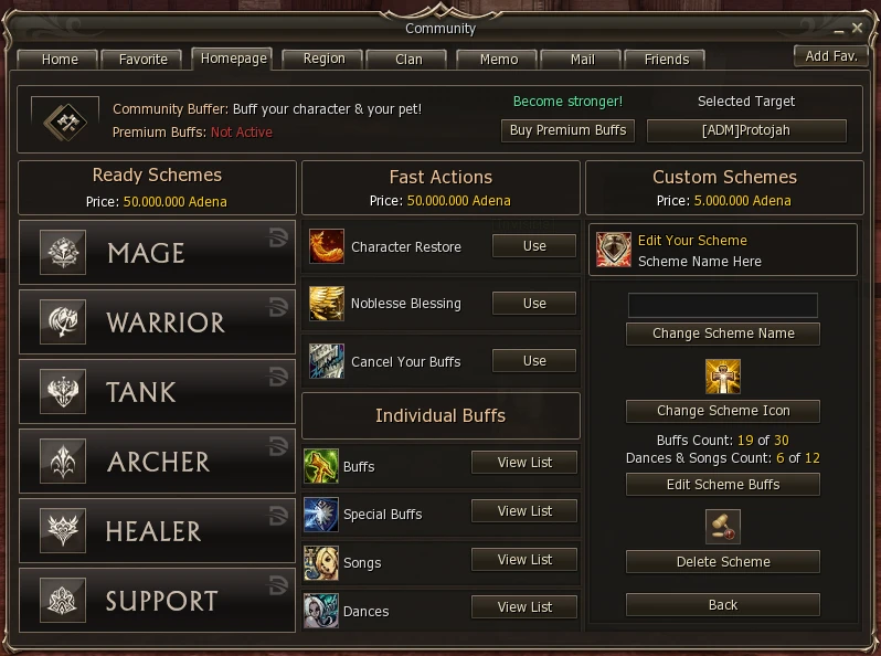 Lineage 2 Dark Community Board by Protojah Designs