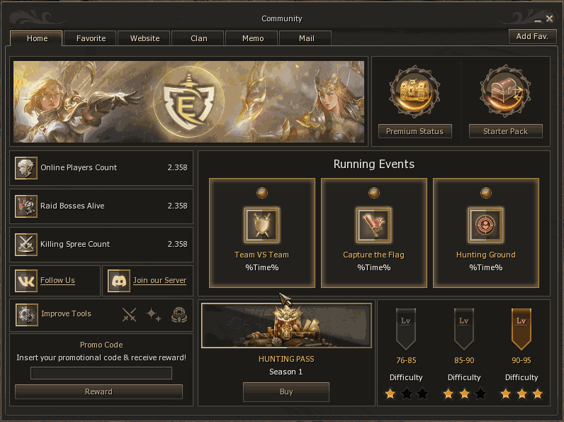 Lineage 2 Evolution Community Board by Protojah Designs