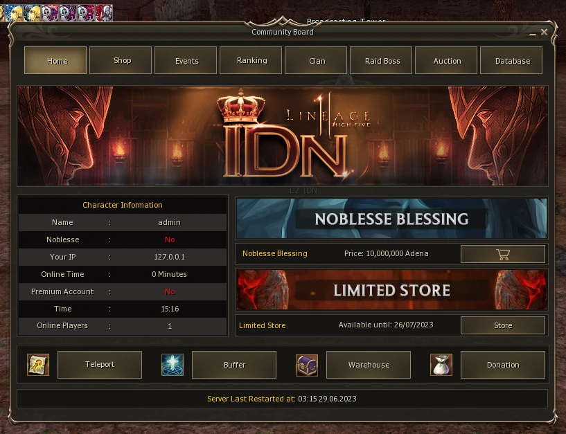 Lineage 2 IDN Community Board by Protojah Designs