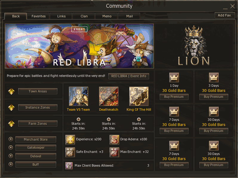 Lineage 2 Lion Community Board by Protojah Designs