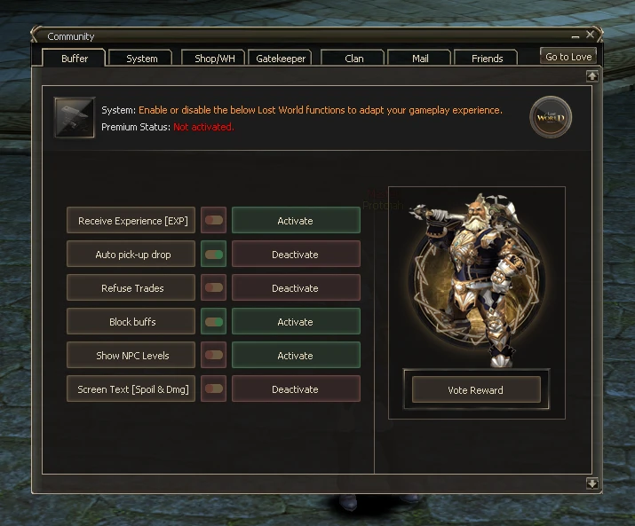 Lineage 2 LostWorld Community Board by Protojah Designs