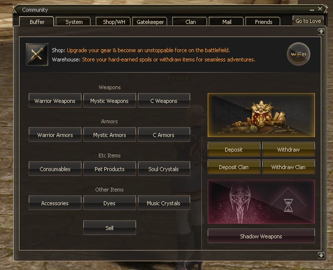 Lineage 2 LostWorld Community Board by Protojah Designs