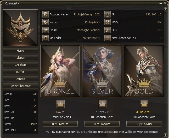 Lineage 2 Remake Community Board by Protojah Designs
