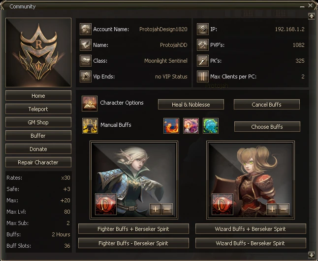 Lineage 2 Remake Community Board by Protojah Designs
