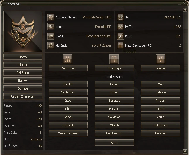 Lineage 2 Remake Community Board by Protojah Designs