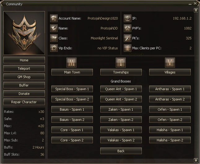 Lineage 2 Remake Community Board by Protojah Designs