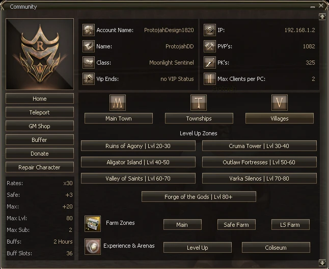 Lineage 2 Remake Community Board by Protojah Designs