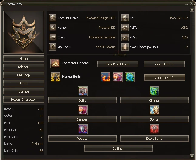 Lineage 2 Remake Community Board by Protojah Designs