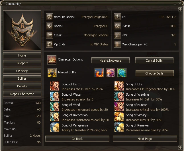 Lineage 2 Remake Community Board by Protojah Designs