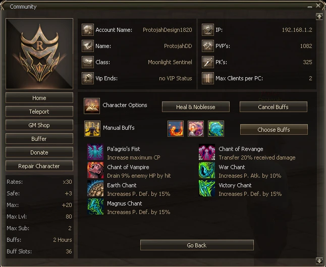 Lineage 2 Remake Community Board by Protojah Designs