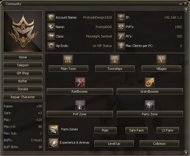 Lineage 2 Remake Community Board by Protojah Designs