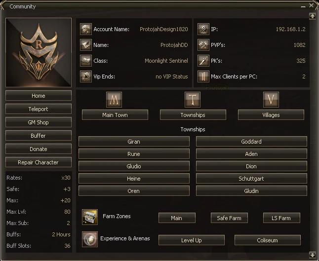 Lineage 2 Remake Community Board by Protojah Designs