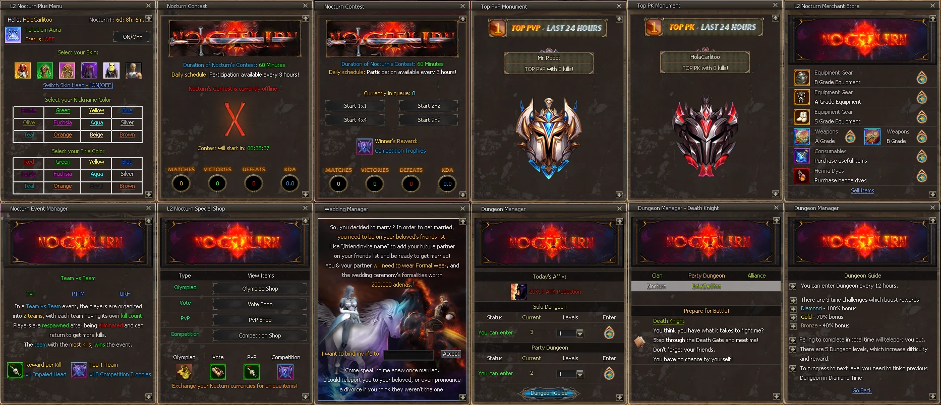 Lineage 2 PlayNocturn NPC Html by Protojah Designs